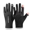 Ice Silk Sun Protection Gloves Men Cycling Summer Flip Finger Touch Screen Breathable Elastic Fishing Non Slip Driving Gloves