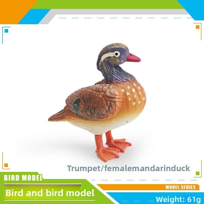 Mandarin Duck Bird Model Pvc Realistic Parrot Desktop Decor For Kids And Collectors