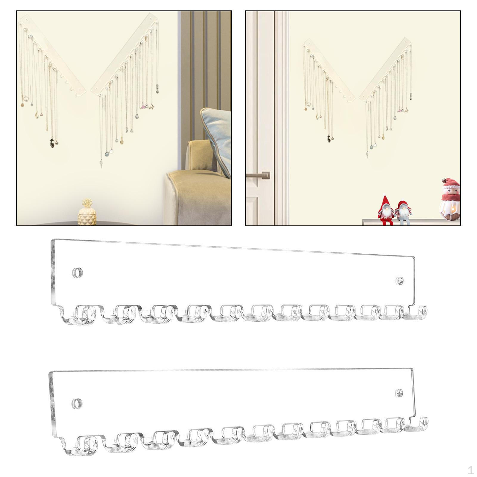 

2 шт. Акриловые держатели для ожерелий Органайзеры для ювелирных изделий Настенные Современные Портативные