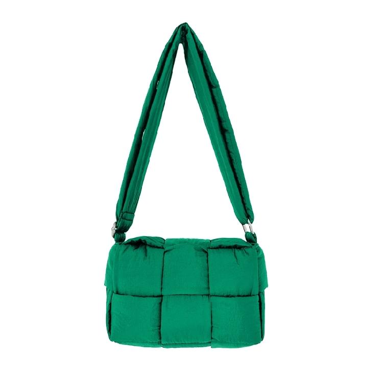 Contemporary Cotton Space HandbagsLarge Puffer Woven Shoulder Bag for Women