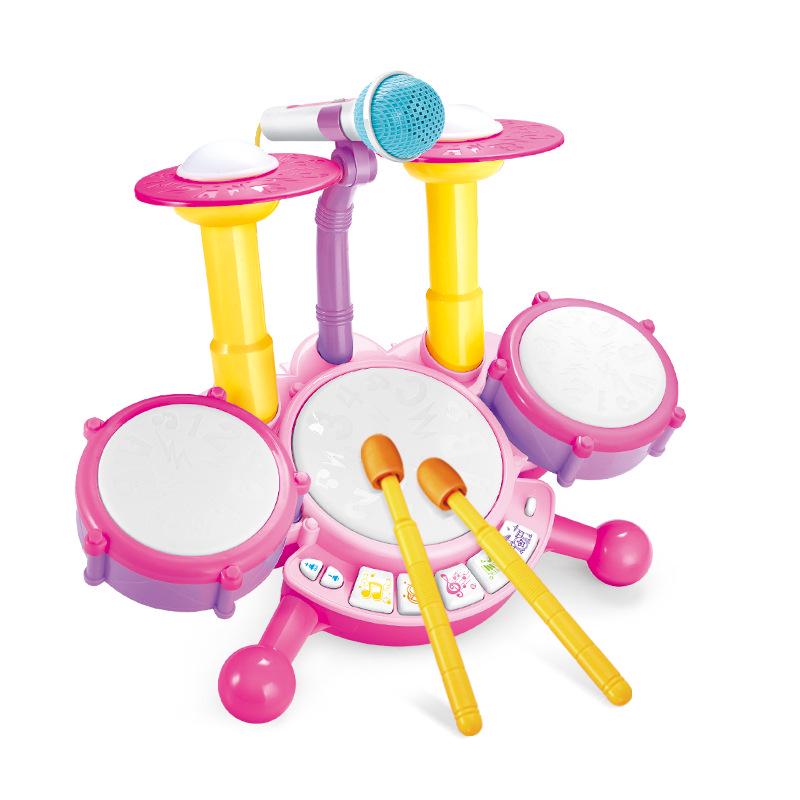 Cross-Border Children s Jazz Drum Set - Baby Percussion Toy розовый