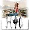 Bangle Watch Bracelet 4 Piece Set Analog Display Waterproof Popular Cute Stylish Alloy Watch Silver Black Birthday Anniversary Christmas Day Present