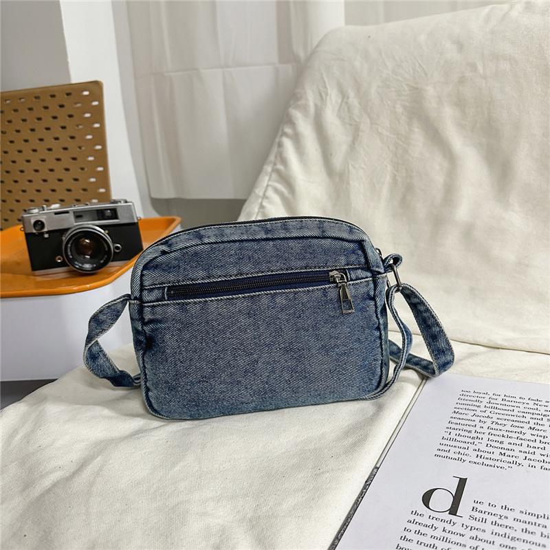 Denim Mobile Phone Bag Letter Shoulder Crossbody Bag