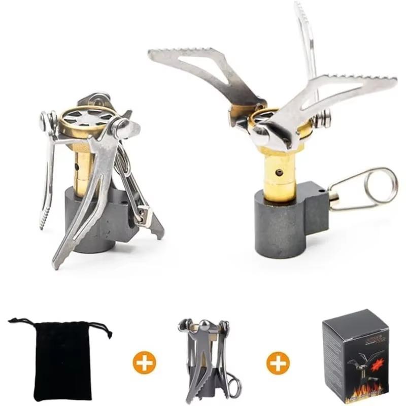 1 Piece Camping Stove Integrated Folding Stove Mini Stove Camping Outdoor Survival Kit Portable Pocket Stove Camping Picnic