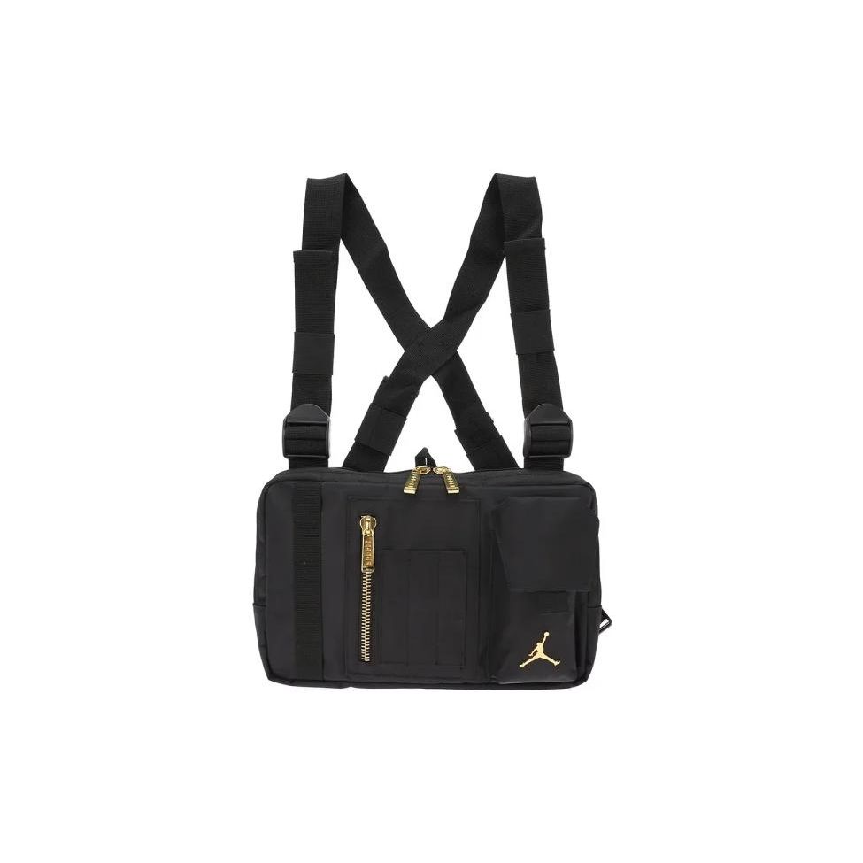 

Jordan Casual Gold Label Multifunctional Pocket Zipper Backpack Unisex Backpack Black 9A0320-023 Black