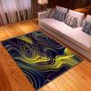 Line Printing Three-Dimensional Carpet Living Room Runway Green Floor Mat