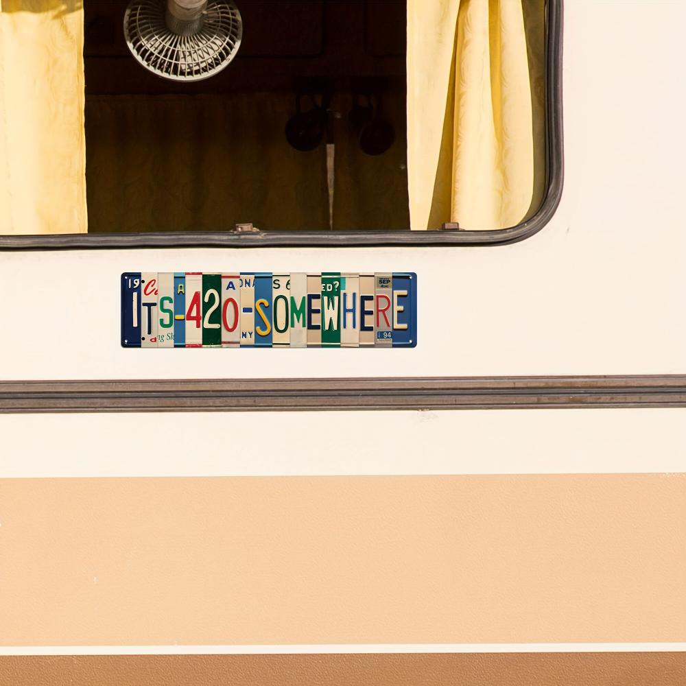 Putuo Decoration 1pc 420 Road Sign Vintage Metal Plaque Hippie Wall Art Decor Stoner Room Bedroom Garage Smoking Study Weed Room