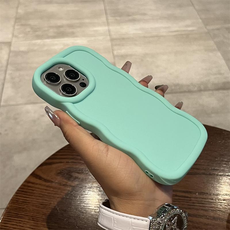Case For Xiaomi Poco M7 PRO 5G F7 X6 X7 Pro X5 X3 M3 M4 M6 Mi 14 14T Pro Candy Solid Color Bumper Wave Side Silicone Cover