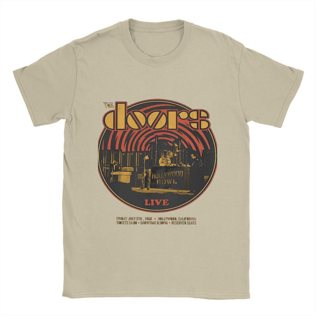 Summer Vintage The Doors T-Shirt Music Leisure T-Shirts Men Cotton Comfortable Oversize Top Tees Short Sleeve Vintage Tshirt