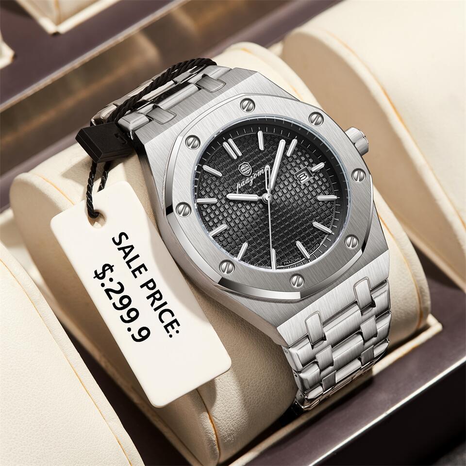 Swiss PAAZOMU Luxury Men s Waterproof Luminous Fashion Quartz Watch