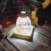 Wooden Led Light Dispaly Base Square Wooden Night Lamp Base Light Display Stand
