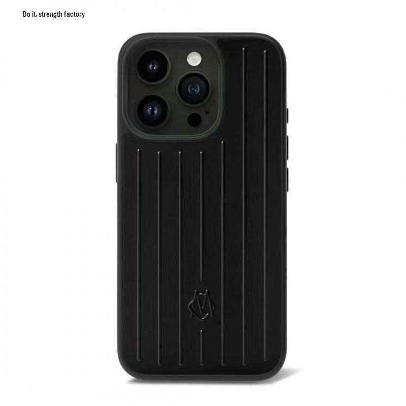 

Aluminum Alloy Magnetic Suction Phone Case for iPhone - High-End Feel, Compatible with Apple/Black Suitcase. iPhone 16 Pro