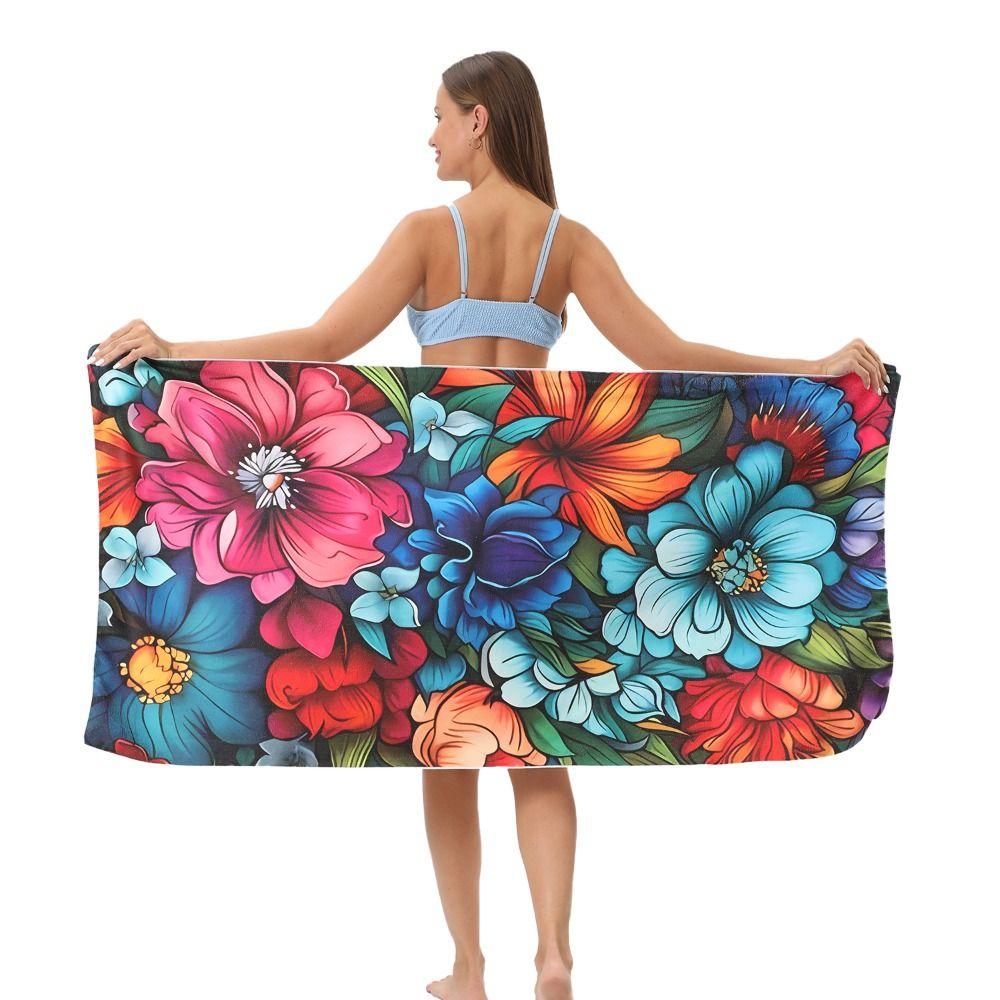 Quick Drying Pool Towel Large Size Microfiber Blanket Bath Towel Oversized Beach Towel  Outdoor