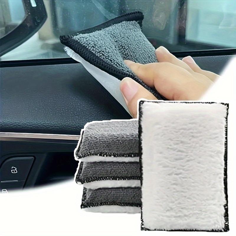 5pcs Double Side Car Interior Scrubbing Sponge for Leather Interior Car Wash Pad No Scratch Car Microfiber Scrubbing Sponge