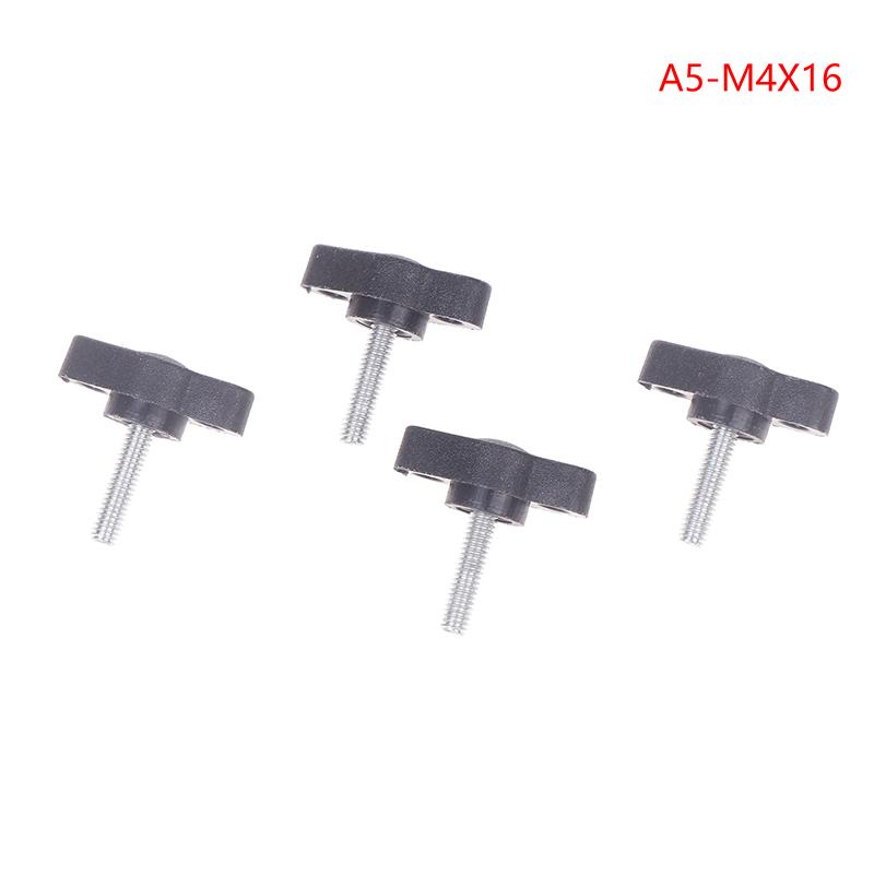 4Pcs 304 Stainless Steel Thumb Screws M4 Z-Shaped Handle Bolt Hand Knob Mechanically Adjustable Thumb Butterfly Wing Screws