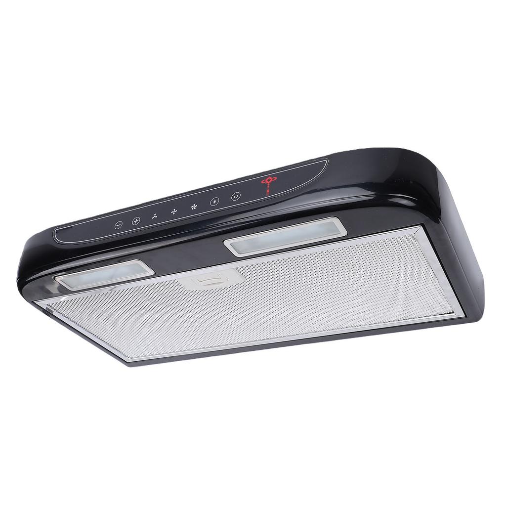 Campana extractora para autocaravana 3 velocidades ajustables 12V Campana extractora de cocina con pantalla táctil Luz LED para autocaravanas Yates Pequeña