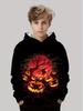 Kids Halloween Sweatshirt Boys Girls Pumpkin Head Elements 3D Print Hoodies Autumn Winter Fashion Pullover Children Clothes