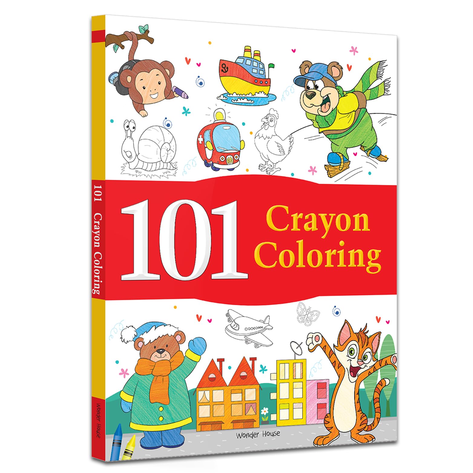 

101 Crayon Coloring: Fun Activity Book for Children | Spark Creativity & Motor Skills | Ages 3-6 | Hours of Colorful Learning and Play