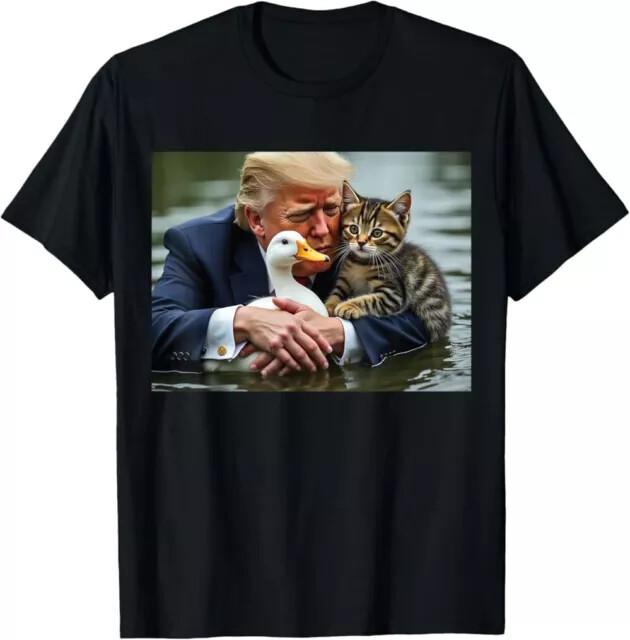 Funny Trump Cat and Duck Memes Christmas Halloween Vote Sign TShirt Unisex Tee Unisex T-Shirt XL