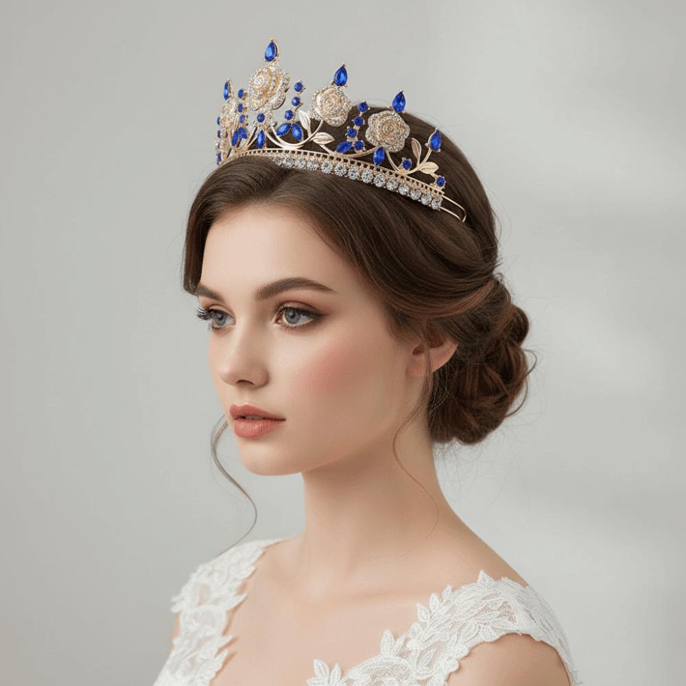 Gorgeous Baroque Queen Tiaras Sparkling Luxury Crystal Tiara Rhinestone Tiara  Party Prom