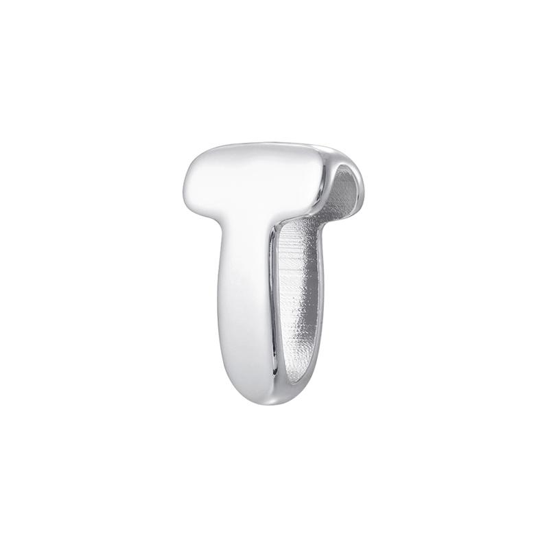 1Pcs Silvery Large/Small Polished Bead Letter Charm Pendant Suitable for Handmade Jewellery Accessories 1 Piece: VZ518