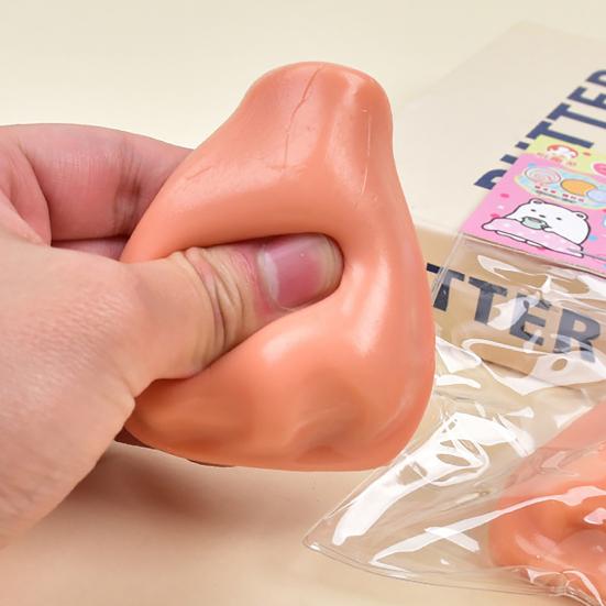 Simulation Nose Squeeze Toy Anxiety Relieving Nose Shape Sensory Toy Soft Stretchy Stress Ball Focus Aid Relaxation Tools