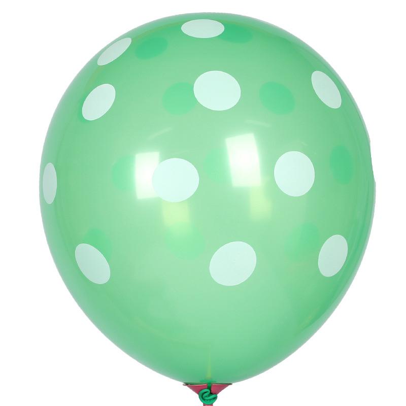 12 Inch Colorful Latex Balloon Birthday Camping Party Children'S Day Polka Dot Print Thickened Balloon