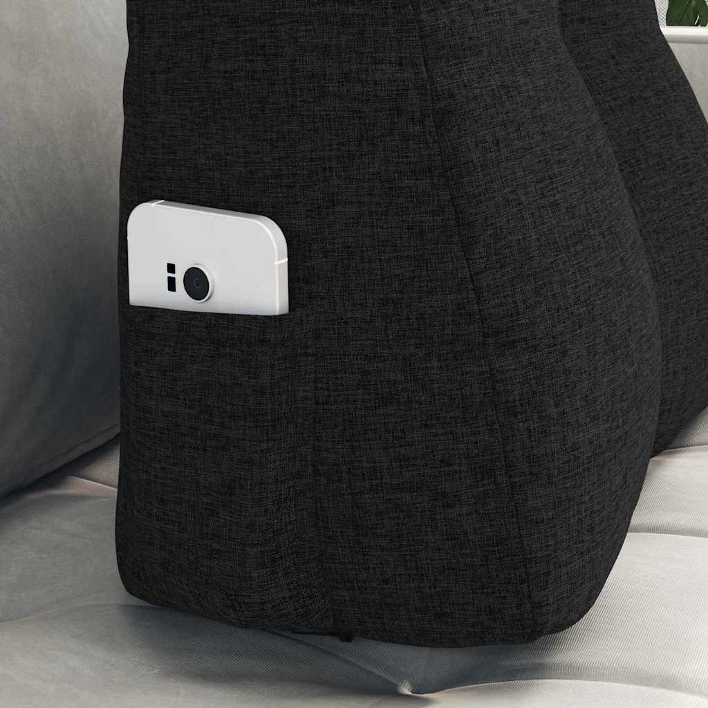 Back Cushion Black 45 X 24 X 50 Cm Fabric