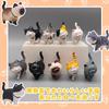 AAGWW Working Cat Figure Kitten Toy Set, Mini Toy Figures, Cat Characters, Birthday Party Accessories, Dark Colors (45 pieces, 5 sets total)