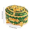 Oval Rose Enamel Box European Style Antique Storage Case Earring Display Box  Ring Organizer