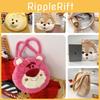 Pineapple Pup And Strawberry Bear Plush Cartoon Shoulder Bag Large Capacity Tote For Everyday Use