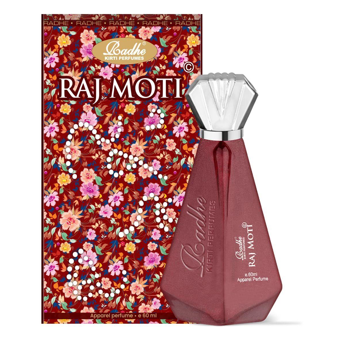 

Rajmoti Floral & Aldehyde Premium unisex Long Lasting Fresh Apparel Perfume 60ML