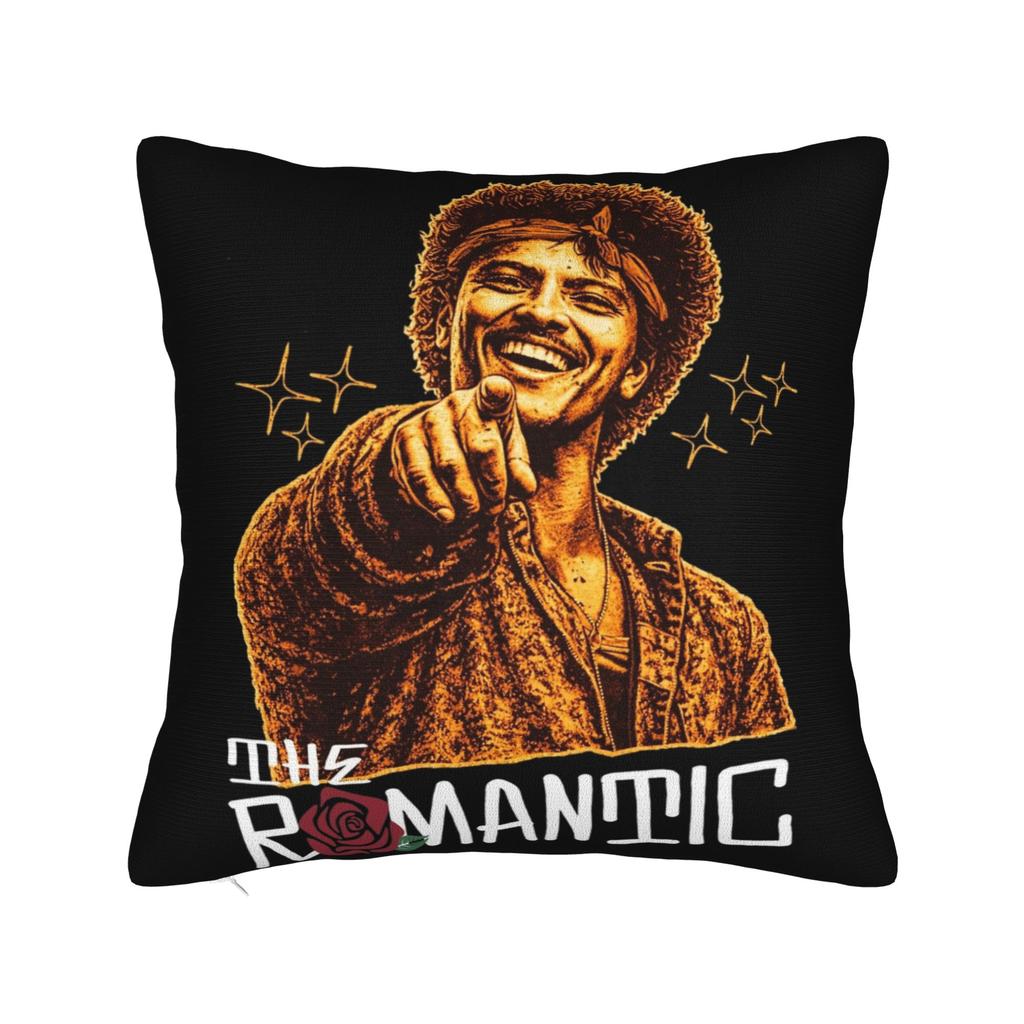 Dekorace na postel Bruno Mars The Romantic Tour 2026 Povlak na polštář Merch Potah na polštář se zipem Více velikostí