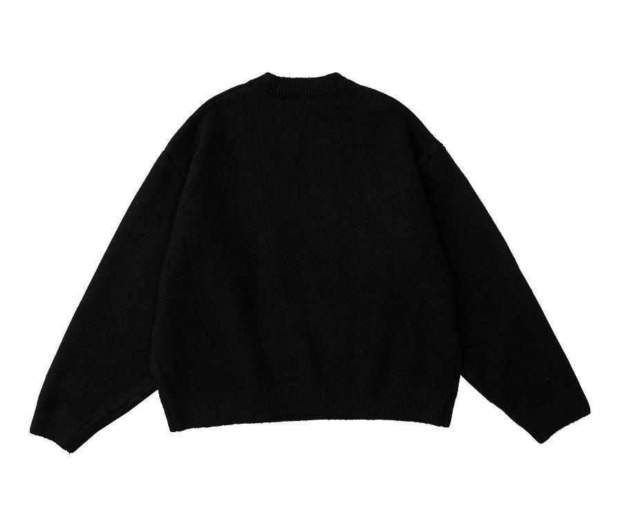 Unisex Trendy Logo Knit Sweater & Casual Shorts Combo