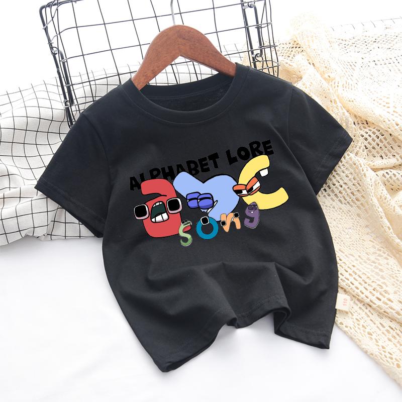 Alphabet Legend Children's Print Cartoon Clothing Girls Boys Fashion Fun Casual Top Gift
