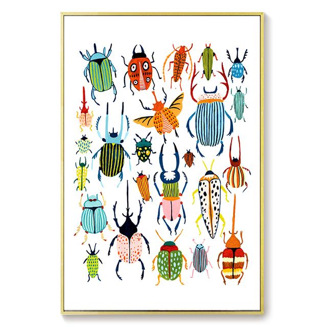 Wall Art Canvas Painting Butterfly Dragonfly Insect Art Prints Nordic Posters Prints Wall Pictures Baby Kids Nursery Room Decor