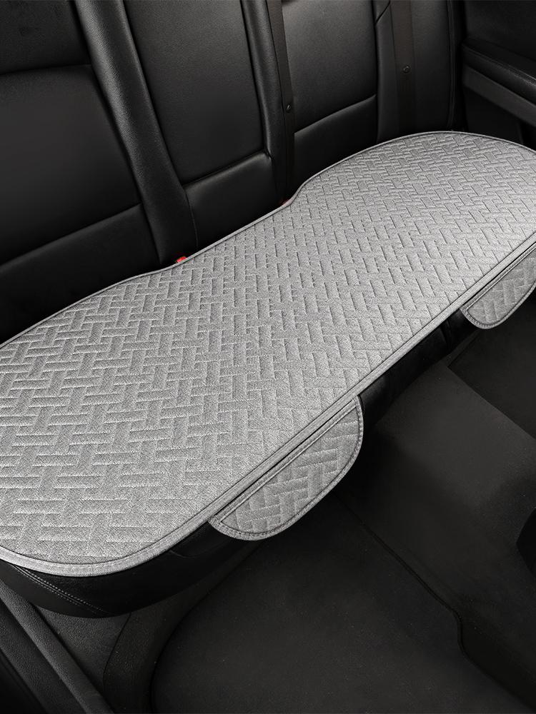 Linen Car Seat Cover Suitable For All Seasons, Small Three Piece Single Seat Anti-Skid Protector, Universal For Most Suvs, Truck