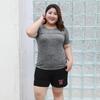 Women's Plus Size Quick-Dry Yoga & Fitness T-Shirt - Short Sleeve, Loose Fit, Summer Activewear