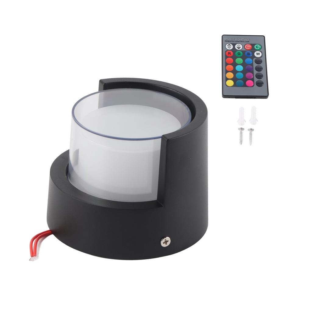 LED Wall Round Light Waterproof 500lm 5W RGB Wall Sconce Lamp with Remote Control for Gallery Corridor Aisle AC 85‑265V