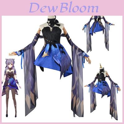 Genshin Impact Keqing Cosplay Costume High-quality Anime Game Uniform For Halloween
