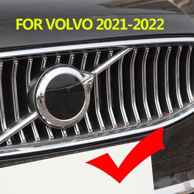 Car Accessories for Volvo S90 -  2024 2025 Front Center Grille Trim Strip Three-color Strip Center Grille Decoration