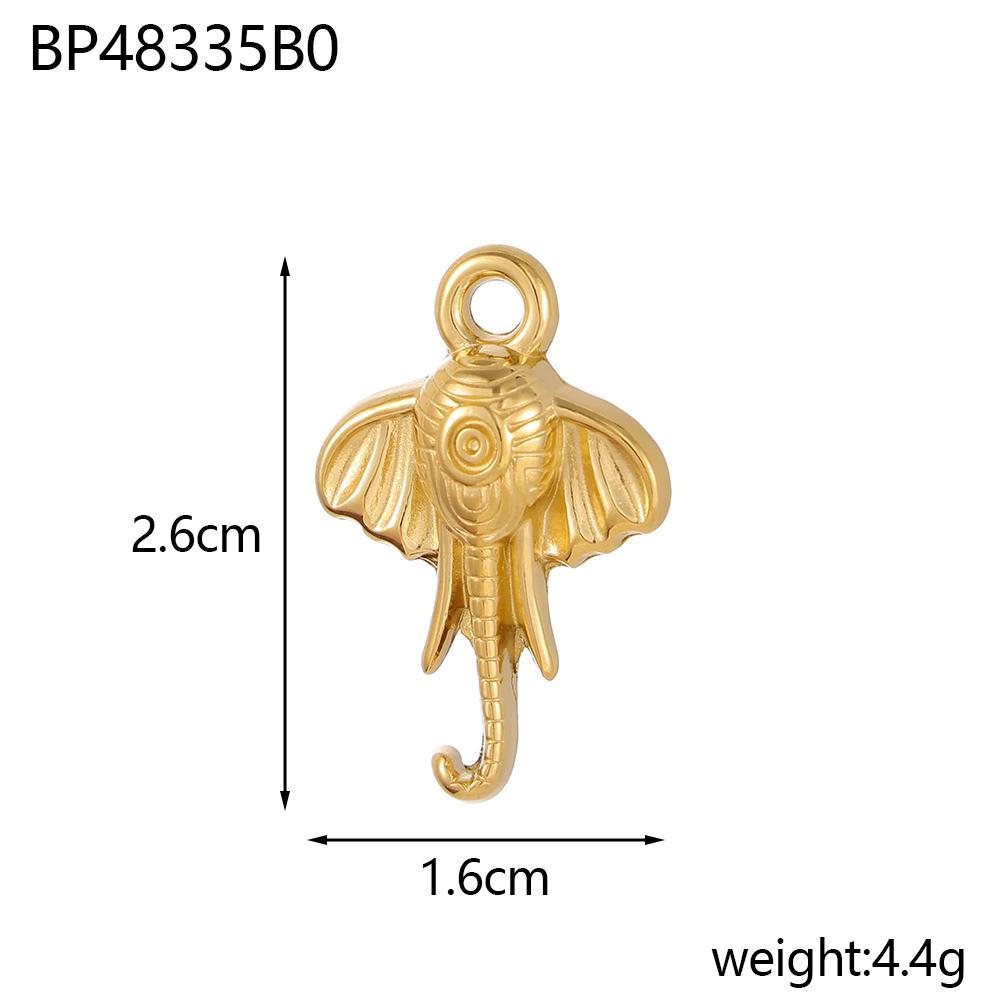 CARLIDANA Simple Ocean Shell Cat Fish Bird Pendant Charm Gold Plated Stainless Steel Charm For Bracelet Earrings DIY Jewelry