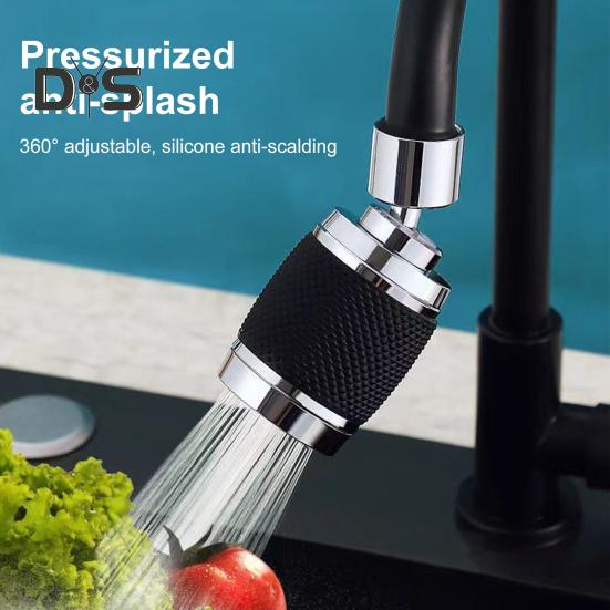 360-Grad-Schwenkhahnverlängerung mit einstellbaren Wasserflussmodi Spritzwassergeschützter Küchenhahnbelüfter