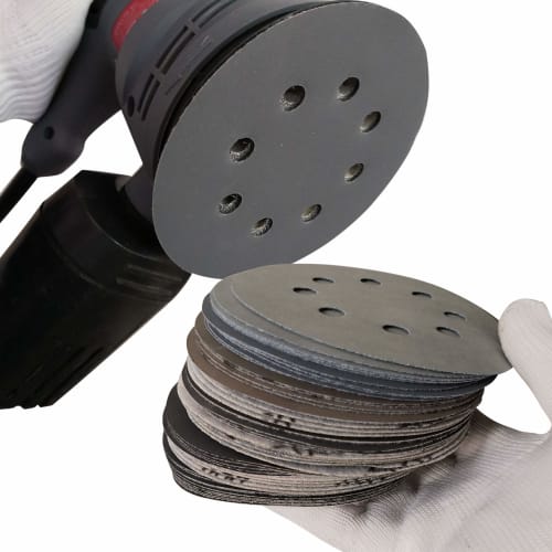Aewio Heavy-Duty Sandpaper #400 - #7000 Round, 8-Hole, for Sanders, 400, 600, 800, 1000, 1200, 1500, 2000, 3000, 5000, 7000, 5 Sheets Each (50 Sheets,