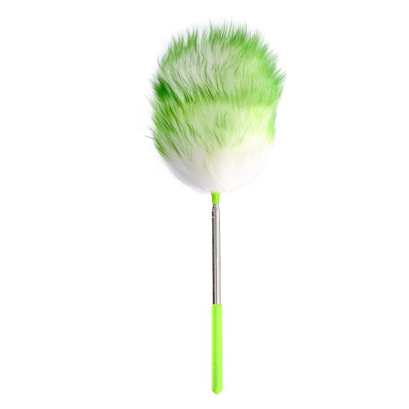 

Scalable Wool Dust Collector Wood Handle Soft Wool Brush Anti Static Lightweight Washable For Home Car Cleaning Houseware Tools зелений