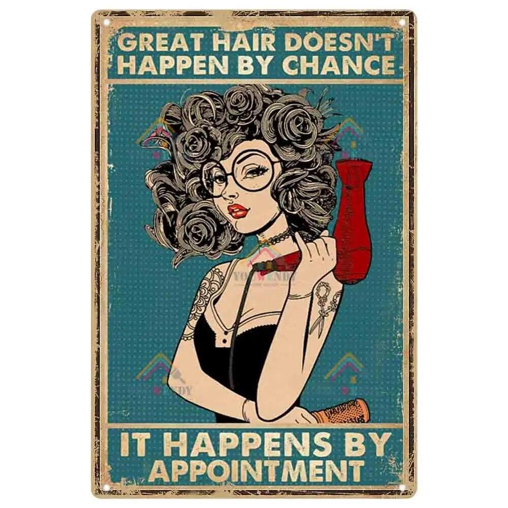 

Винтажный парикмахер, металлическая жестяная вывеска, парикмахерский металлический плакат для парикмахерской, салона красоты, домашний декор для кофе, металлическая доска 20x30cm 12x8 Inches
