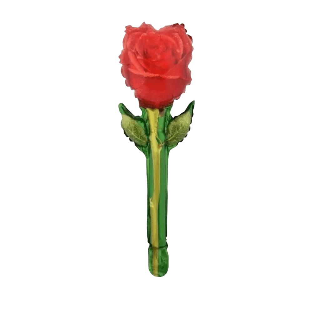Mini Rose Flower Balloons Simulated Rose Aluminum Film Rose Shaped Balloons Handheld Bouquet Valentines Day Balloon