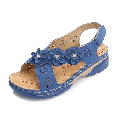 Popular Sandals Women, Europe, America 2025 New Summer Flower Women's Sandals, Foreign Trade Women's Shoes Factory Direct Sales