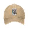 JoJos Bizarre Adventure Japanese Unisexga Anime Washed Denim Cap Casual Baseball Caps Adjustable Hat Summer Unisex Baseball Hats