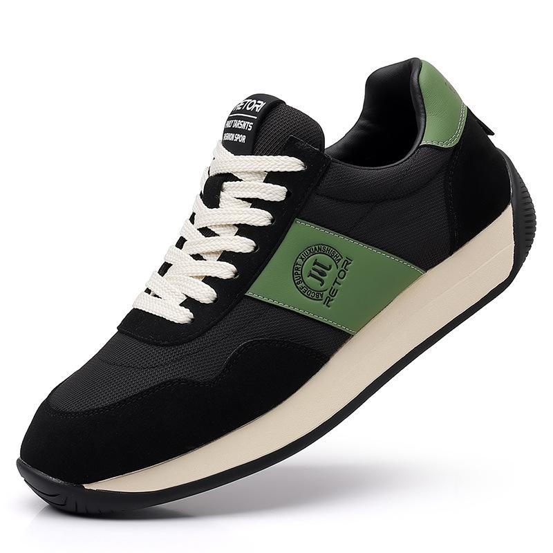 

Высококачественная новая обувь для мужчин Повседневная обувь из парусины Дышащие кожаные ткани Плоские спортивные туфли Молодежные уличные крутые кроссовки 44 чёрный